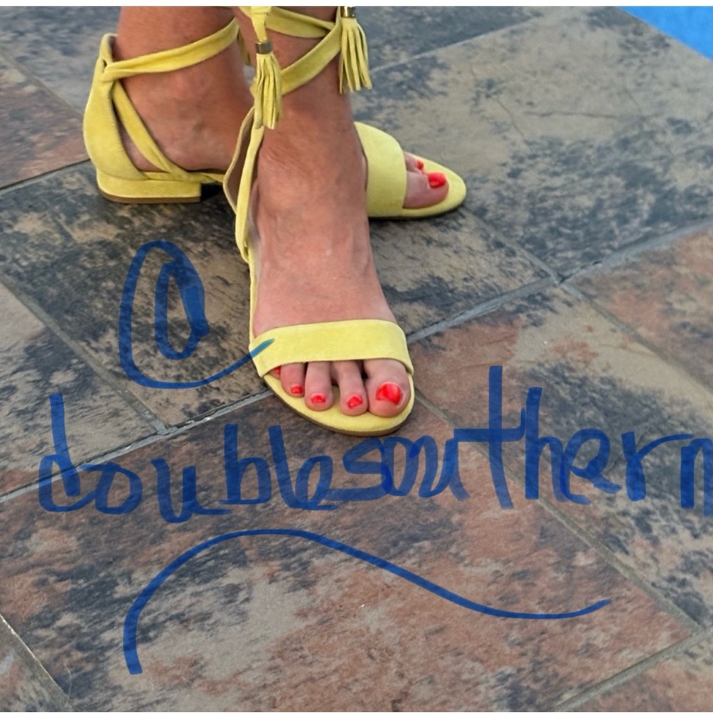 Kenneth Cole Yellow Tassel Sandals